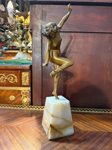 COLINET Claire（1880/1950）ブロンズ《蛇と踊り子》 — 良好な状態