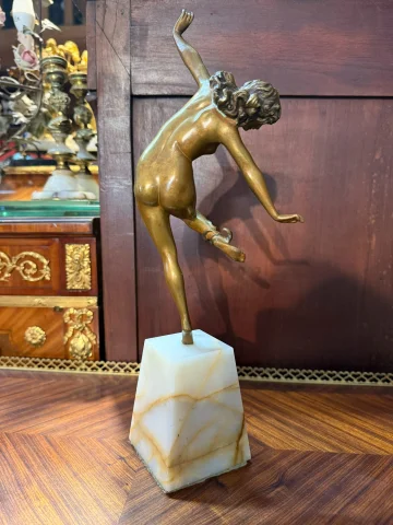 COLINET Claire（1880/1950）ブロンズ《蛇と踊り子》 — 良好な状態