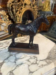 HALBBLUT-PFERD BRONZE von Antoine Louis BARYE (1795-1875)