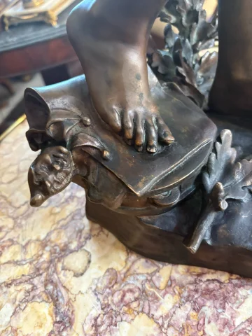 BRONS - Félix CHARPENTIER (1858-1924) "La Chanson" — Goede staat