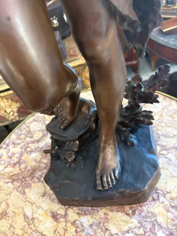 BRONS - Félix CHARPENTIER (1858-1924) "La Chanson" — Goede staat
