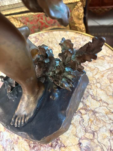 BRONS - Félix CHARPENTIER (1858-1924) "La Chanson" — Goede staat
