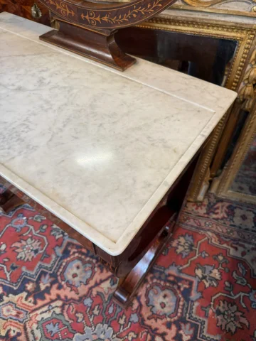 Kaptafel uit het Charles X-tijdperk met uitklapbaar schrijfgedeelte — Goede staat