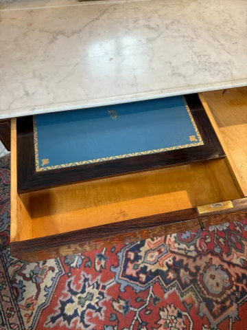 Kaptafel uit het Charles X-tijdperk met uitklapbaar schrijfgedeelte — Goede staat