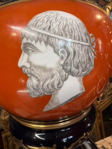 PAAR APOTHEKERSPOTTEN OF GEDEKTE VAZEN, NAPOLÉON III — Goede staat