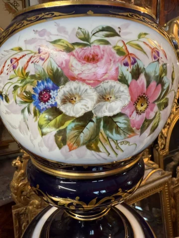 PAAR APOTHEKERSPOTTEN OF GEDEKTE VAZEN, NAPOLÉON III — Goede staat
