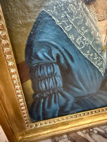 19th-Century Oil on Canvas of a Young Woman — Good condition