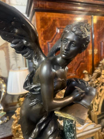 БРОНЗА «ЗОЛОТАЯ КНИГА», подписная, МАТЮРЕН МОРО (1822–1912) — Хорошее состояние