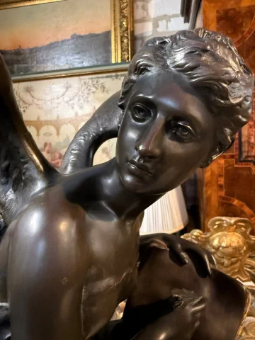 БРОНЗА «ЗОЛОТАЯ КНИГА», подписная, МАТЮРЕН МОРО (1822–1912) — Хорошее состояние