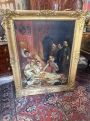 画作，描绘1603年英格兰女王伊丽莎白之死，据德拉罗什原作所作