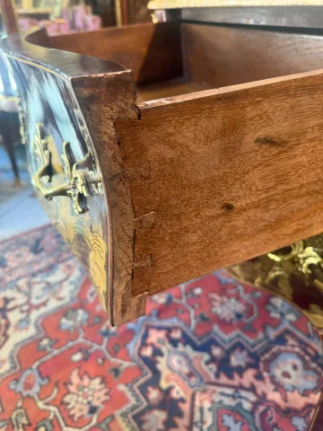 Louis XV Stijl Sauteuse Commode met Chinese Lak — Goede staat