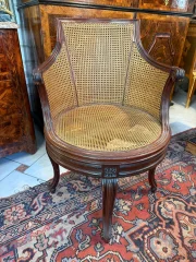DRAAIBARE BUREAUSTOEL STIJL LOUIS XVI