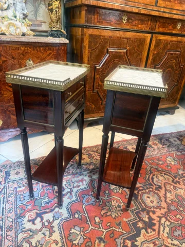 Pair of Louis XVI Style Bedside Tables — Good condition