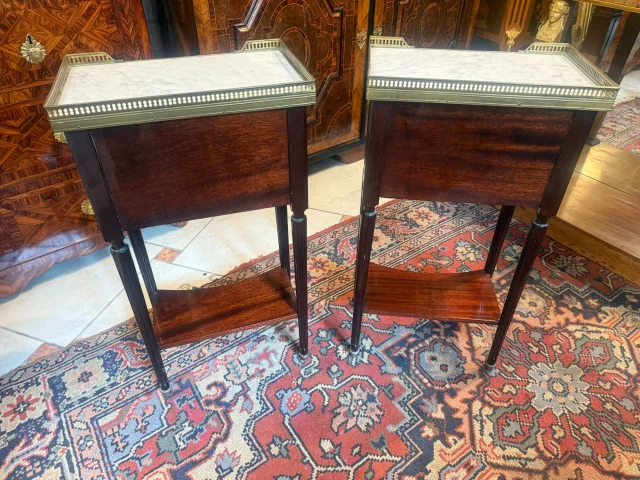 Pair of Louis XVI Style Bedside Tables — Good condition