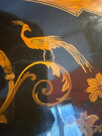Bureau de pente con marquetería de estilo Luis XV – época Napoleón III — Buen estado