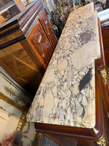 LOUIS-XV-STIL SCHREIBTISCH MIT BIBLIOTHEKSAUFSATZ UND ARBEITSKABINETT — Guter Zustand