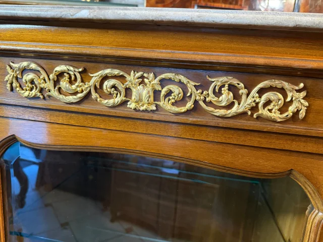 BIBLIOTHEK-VITRINE IM STIL LOUIS XVI — Guter Zustand