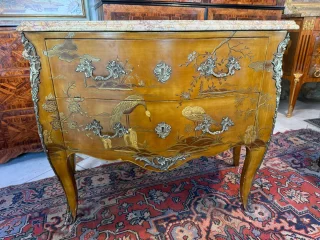 Louis XV Stijl Commode in Chinoiserie Lak