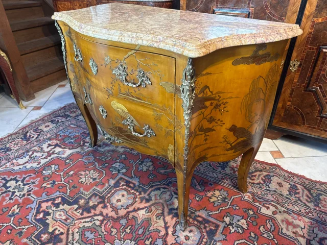 Louis XV Stijl Commode in Chinoiserie Lak — Goede staat