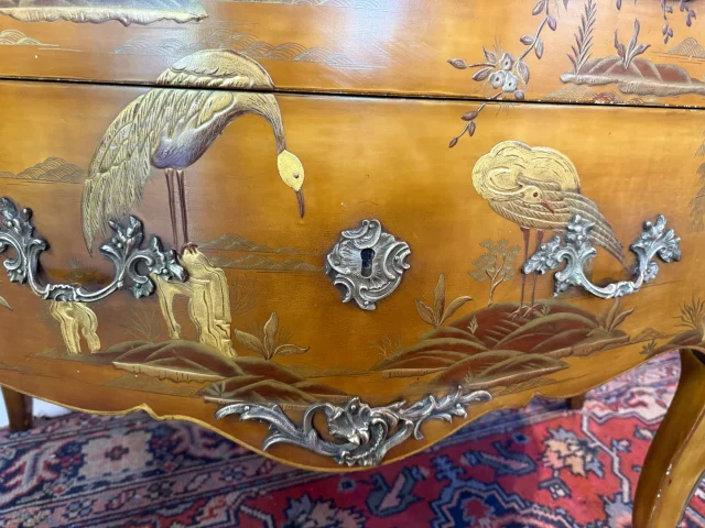 Louis XV Stijl Commode in Chinoiserie Lak — Goede staat
