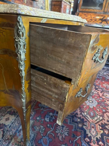 Louis XV Stijl Commode in Chinoiserie Lak — Goede staat