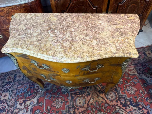 Louis XV Stijl Commode in Chinoiserie Lak — Goede staat