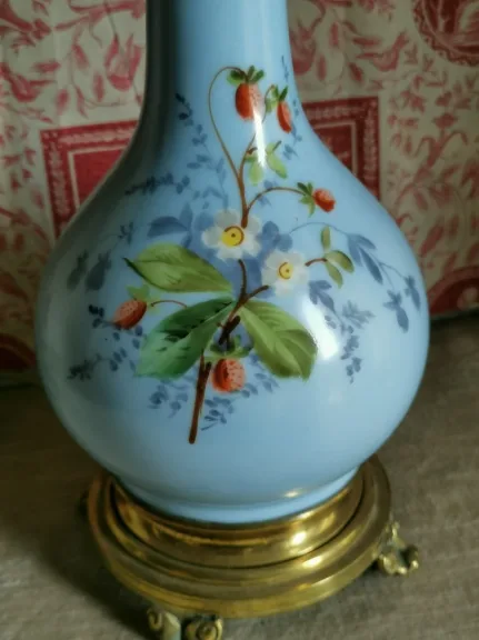 PAREJA DE LÁMPARAS DE PORCELANA LATÓN Y BRONCE