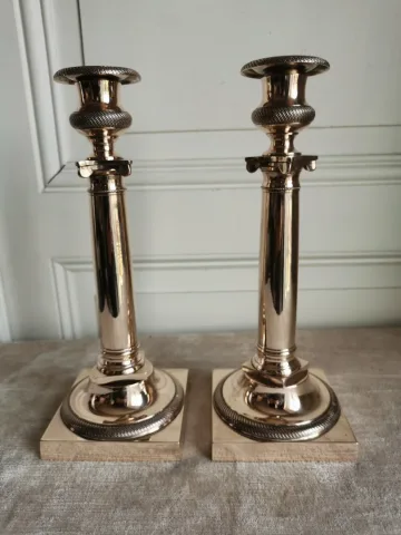 FRENCH EMPIRE PERIOD CANDLESTICKS