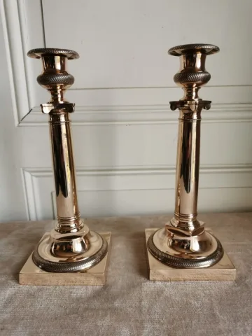 FRENCH EMPIRE PERIOD CANDLESTICKS