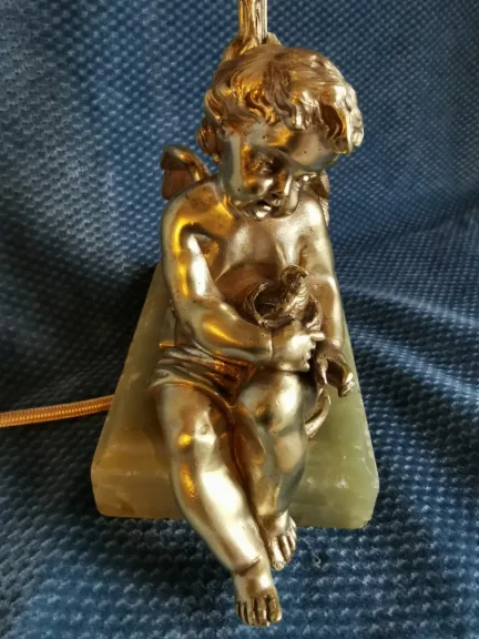 BRONZE AND ONYX LAMP