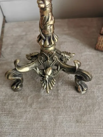 PAIR OF BRONZE  CANDLESTICKS