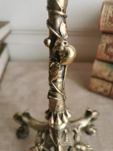 PAIR OF BRONZE  CANDLESTICKS