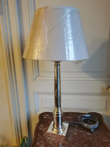 SILVER PLATE LAMP