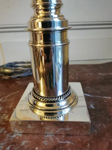 SILVER PLATE LAMP