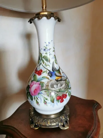Lampe en porcelaine et bronze époque XIXème