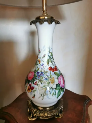 Lampe en porcelaine et bronze époque XIXème