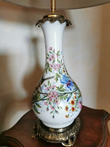 Lampe en porcelaine et bronze époque XIXème