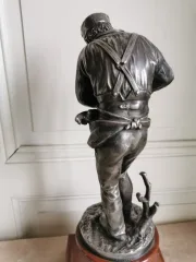 SILVER PLATED BRONZE STATUETTE by LONGEPIED