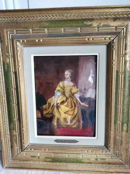 RETRATO EN ESMALTE de MADAME DE POMPADOUR