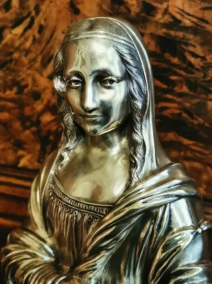 BÜSTE DER MONA LISA AUS VERGOLDETER BRONZE