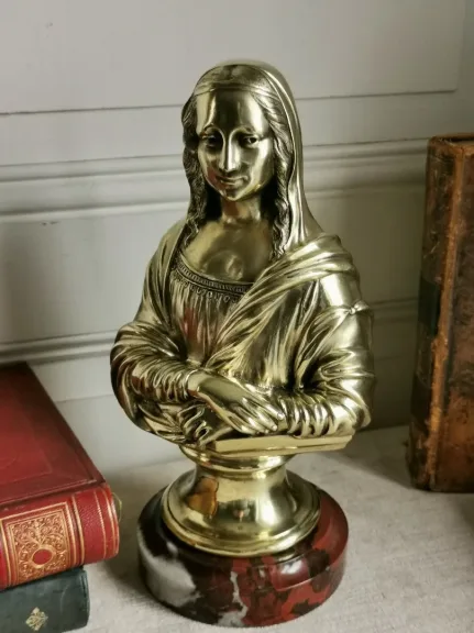 BÜSTE DER MONA LISA AUS VERGOLDETER BRONZE