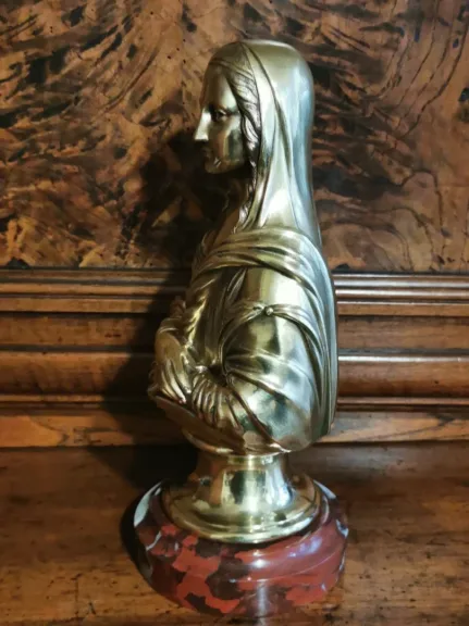 BÜSTE DER MONA LISA AUS VERGOLDETER BRONZE