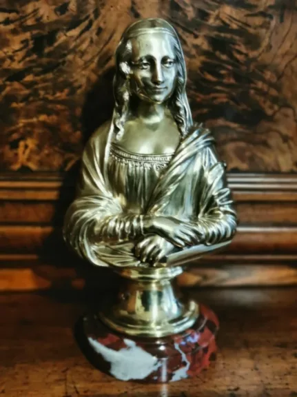 BÜSTE DER MONA LISA AUS VERGOLDETER BRONZE