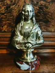 BÜSTE DER MONA LISA AUS VERGOLDETER BRONZE