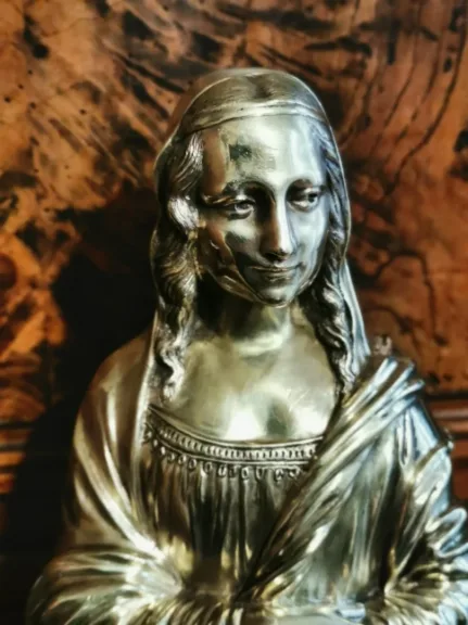 BÜSTE DER MONA LISA AUS VERGOLDETER BRONZE