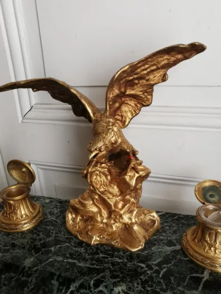 BRONZE-TINTENFASS von Albert MARIONNET