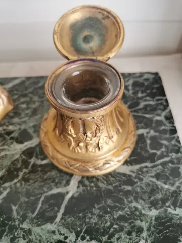 BRONZE  INKSTAND by Albert MARIONNET
