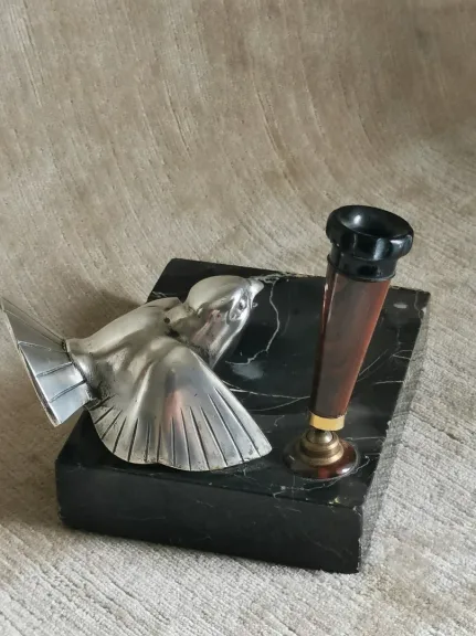 ART-DECO-ZEITRAUM-BRONZE-VOGEL
