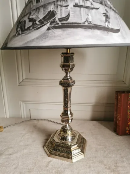 SILBERPLATTE-LAMPE