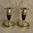 Paire de bougeoirs de toilette Empire / Directoire
